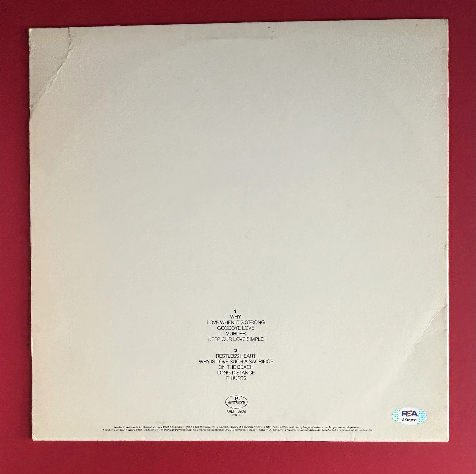 SOUTHSIDE JOHNNY Signed SACRIFICE Vinyl Record Album PSA DNA COA Springsteen, изображение 4