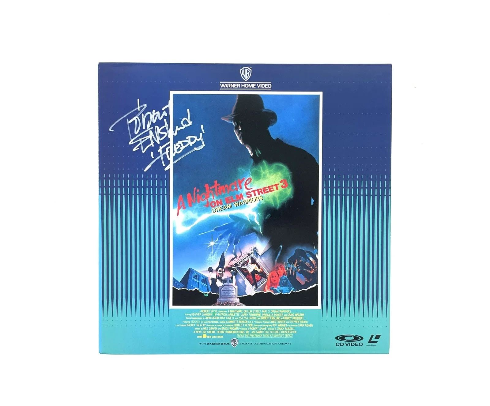 Robert Englund — Nightmare on Elm Street Part 3 Signed LaserDisc Robert Englund Freddy Krueger, image 4