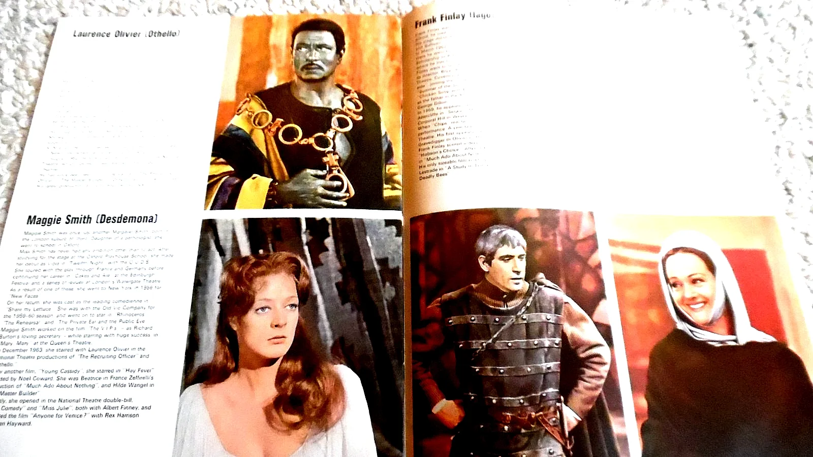 OTHELLO (1965) CINEMA FILM MOVIE SOUVENIR BROCHURE, изображение 3