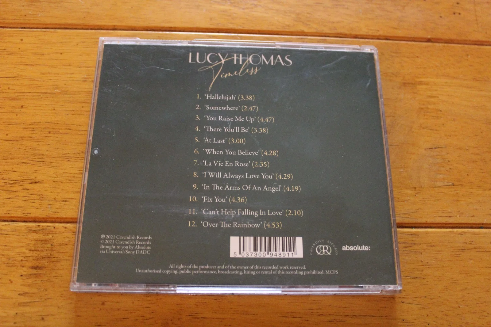 *NO DISC* SIGNED Lucy Thomas Timeless CD Cover Autograph Vocal Classical Auto, image 3