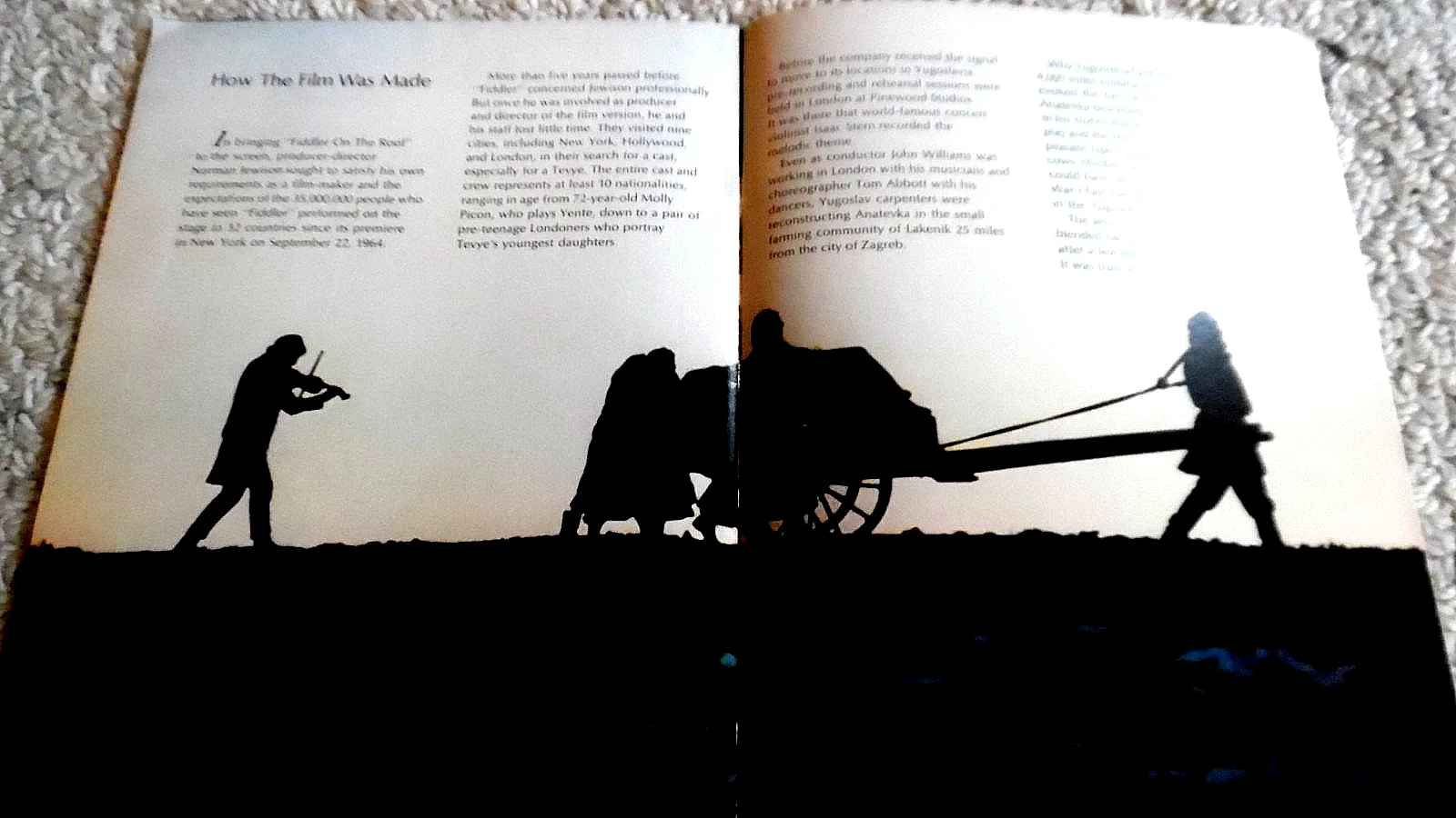 FIDDLER ON THE ROOF (1971) CINEMA FILM MOVIE SOUVENIR BROCHURE, изображение 3