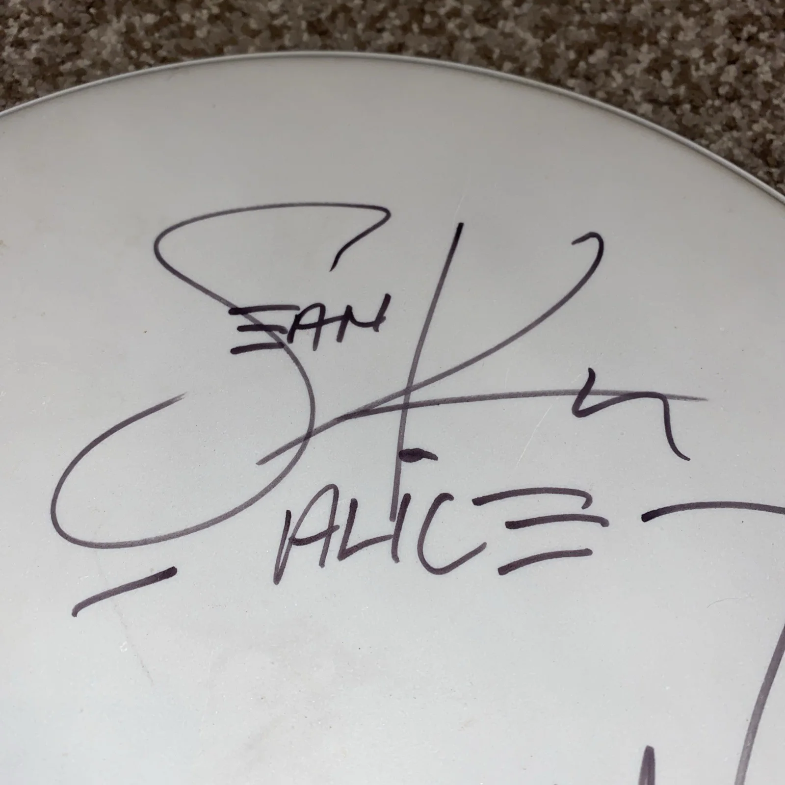 Alice In Chains Signed Drumhead – REMO – All 4 Band Members Autographs! Rare, изображение 3