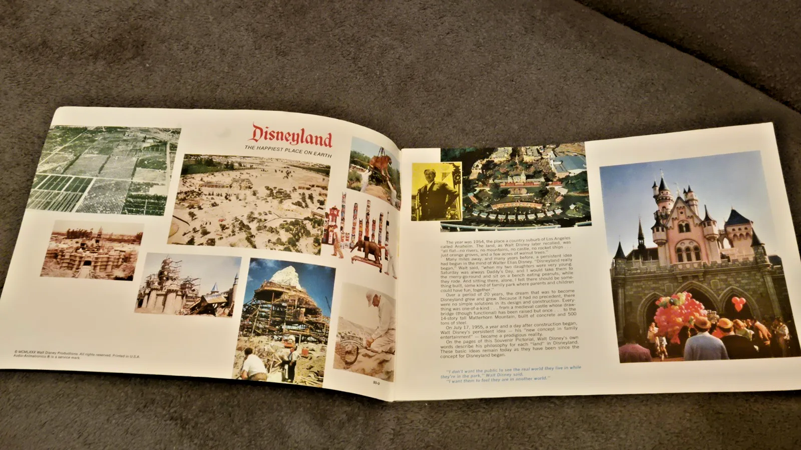 DISNEYLAND: A PICTORIAL SOUVENIR - Walt Disney Production - 1980 - Paperback, изображение 2
