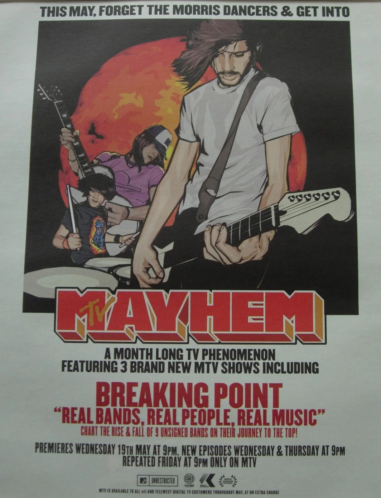 BREAKING POINT+MTV Mayhem TV Show+POSTER+AD+FRAMED ORIGINAL 2004+FAST WORLD SHIP, изображение 2