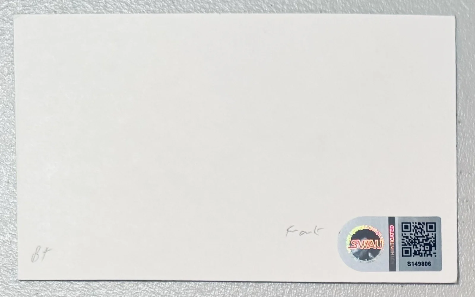 Frank Oz Signed Autographed 3x5 Card SWAU Authenticated Star Wars Yoda Muppets 2, изображение 2
