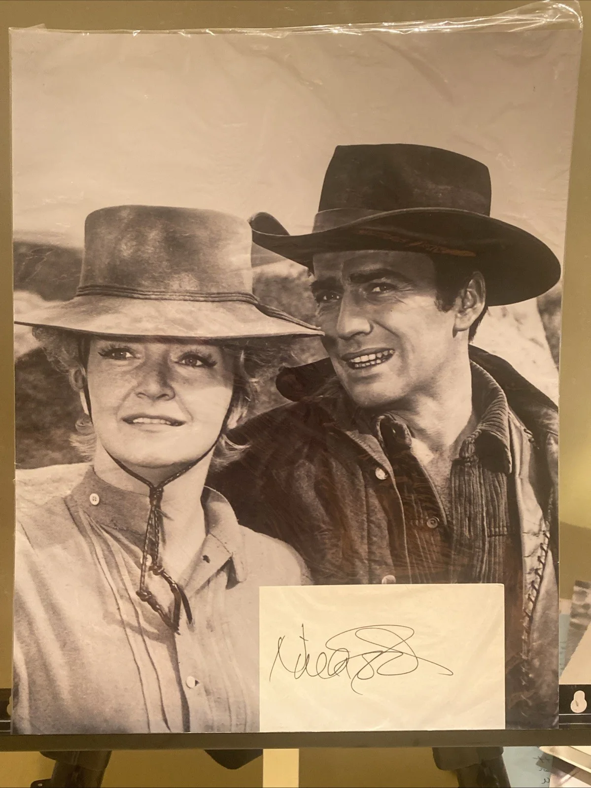 Nina Foch — THE VIRGINIAN CAST 11x14 B&W Photo + Nina Foch SIGNATURE