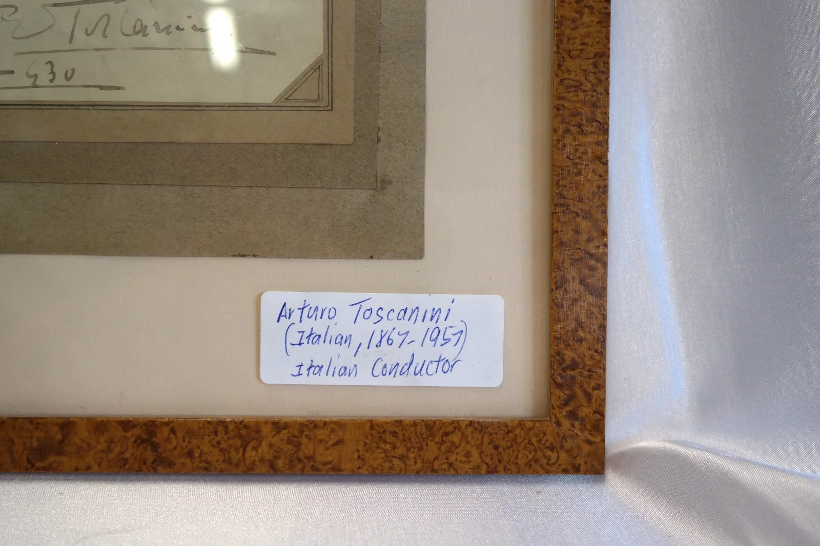 Italian Conductor - Arturo Toscanini - 187-1957 - Autographed framed Photo, изображение 3