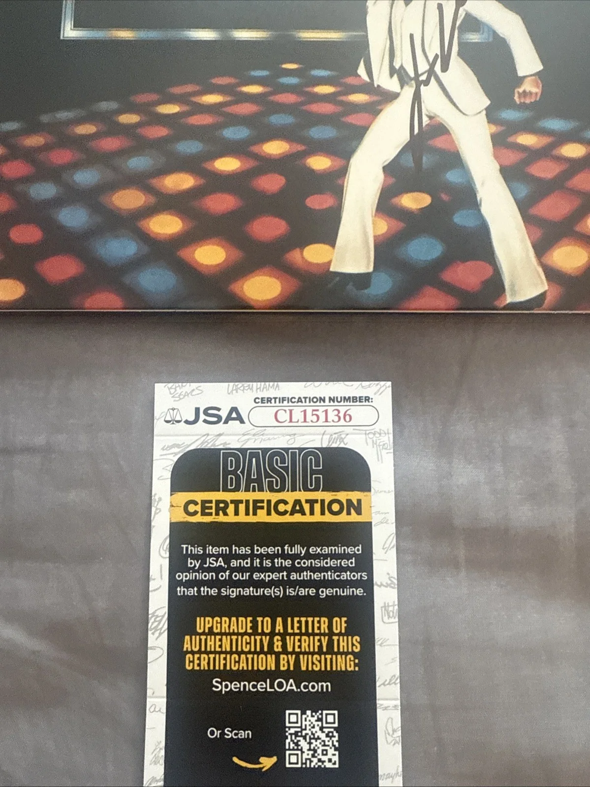 JOHN TRAVOLTA SIGNED Autographed SATURDAY NIGHT FEVER AUTOGRAPH BEE GEES JSA, изображение 4