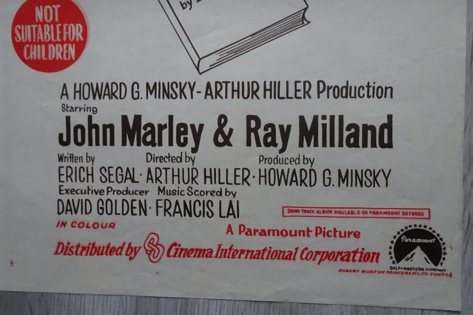 Love Story Poster Australian Daybill Ali MacGraw Ryan O'Neal, image 5