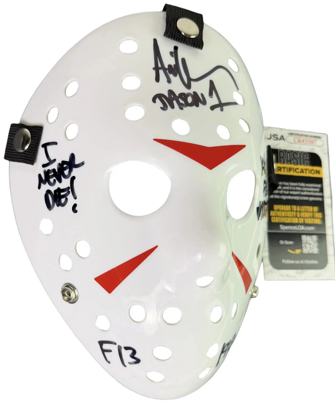 Ari Lehman — Ari Lehman signed Mask Jason Voorhees - Friday the 13th JSA Authentication, image 2