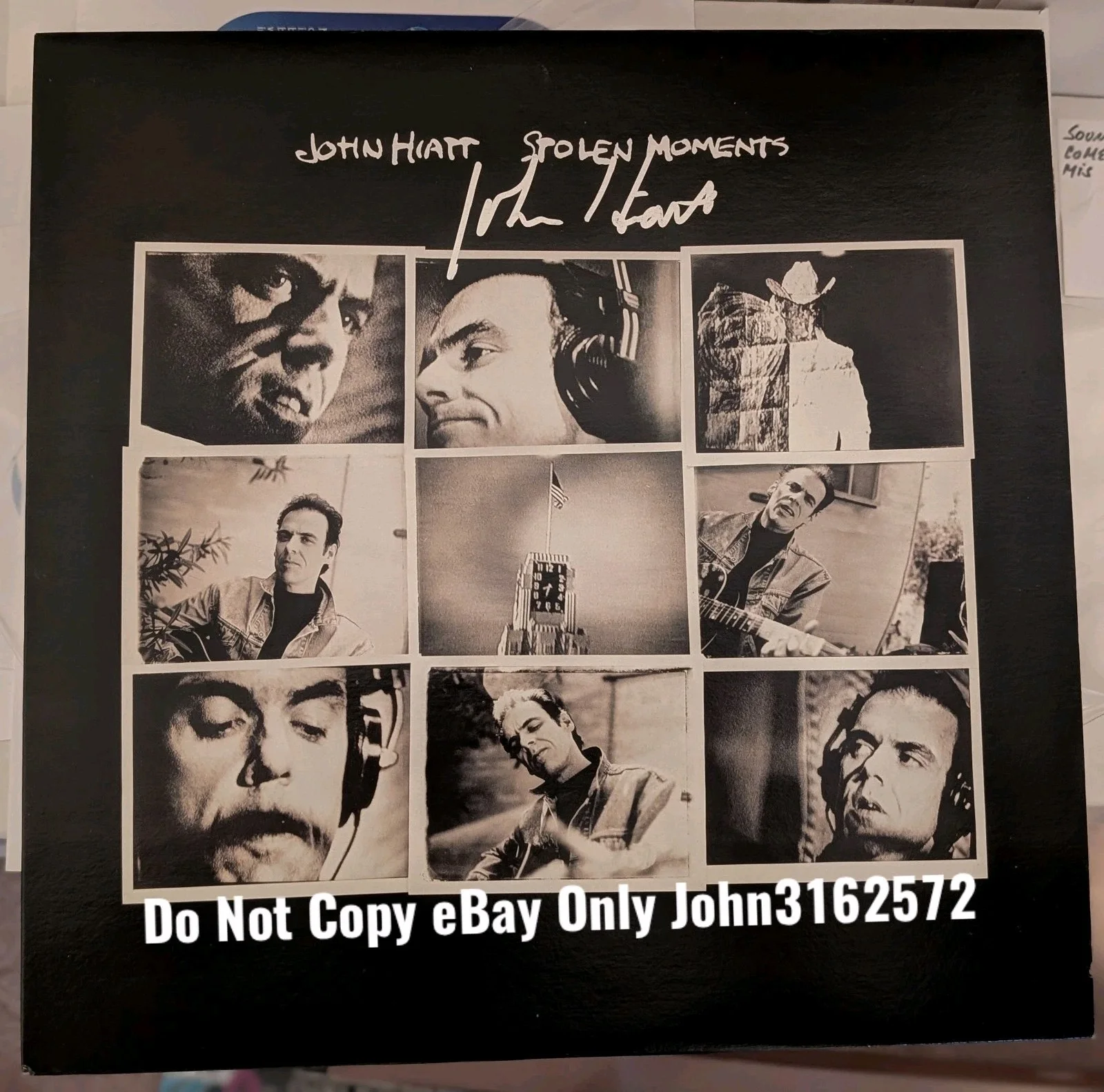 John Hiatt Signed lot of 15 Lp Vinyl Record Album 12x12 flat promo 8x10 photo, изображение 3