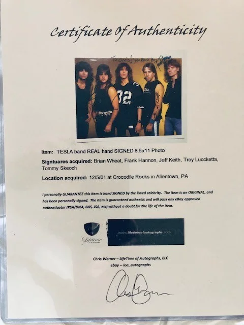 TESLA SIGNED PICTURE (5 SIGS) LOA BY LIFETIME OF AUTOGRAPHS, изображение 2