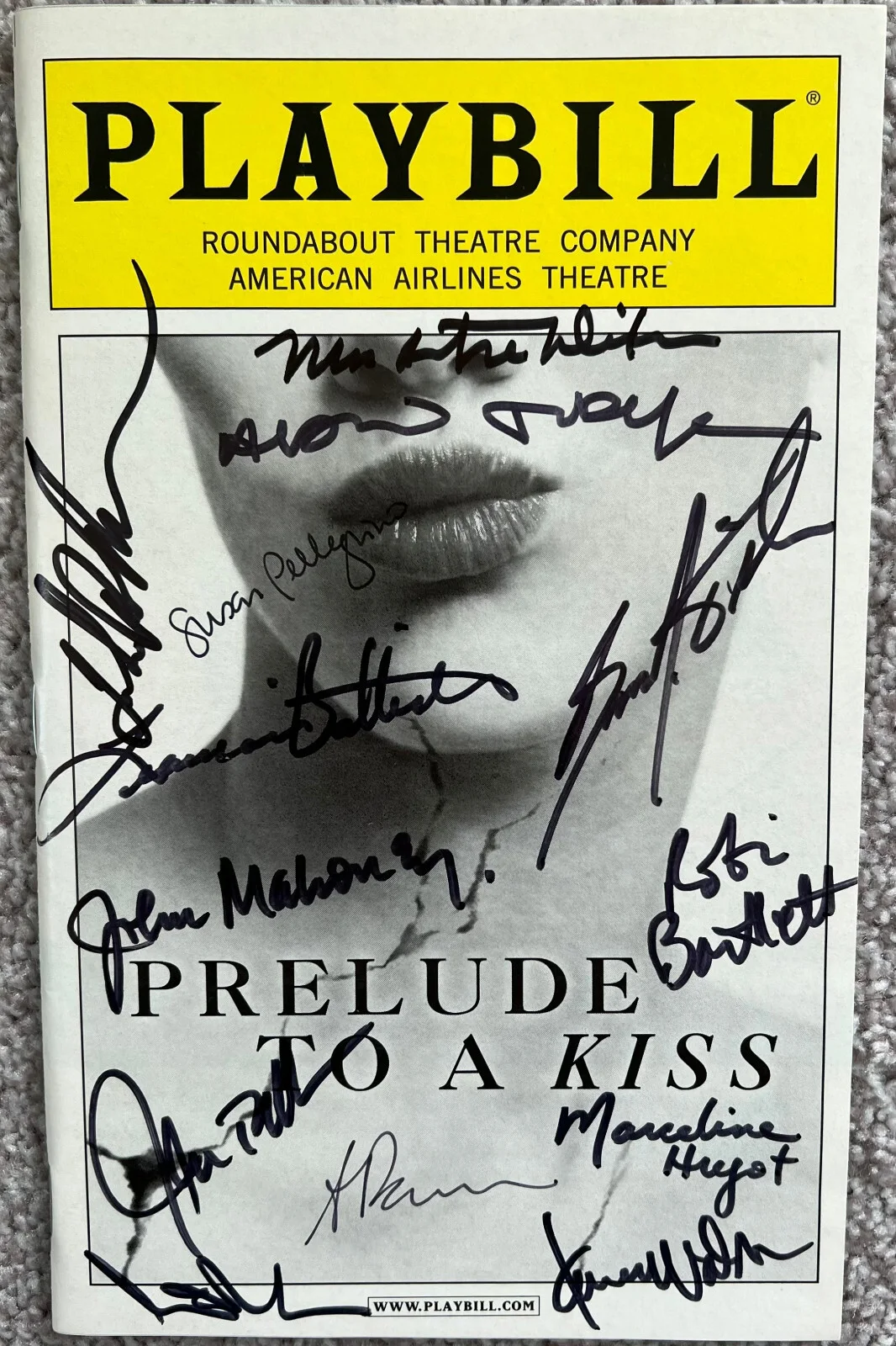 John Mahoney — Prelude to a Kiss Signed IP Broadway Playbill - John Mahoney, Alan Tudyk
