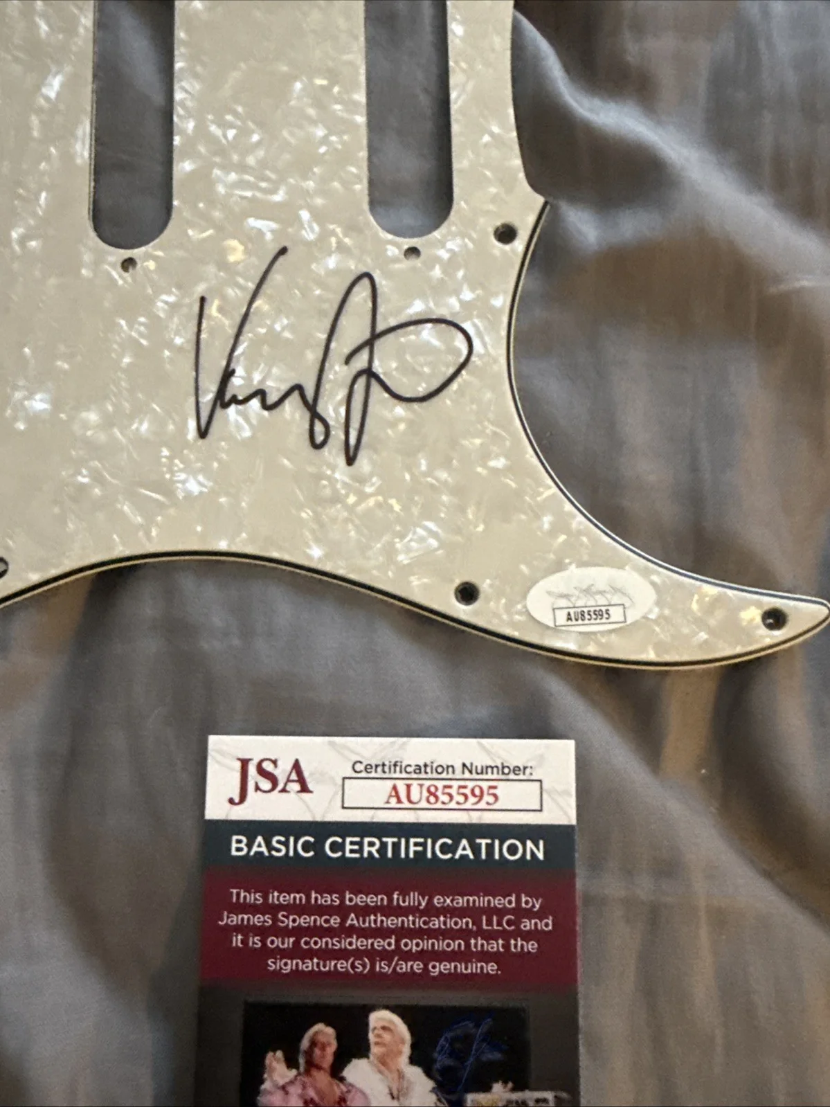 Vinny Appice signed Autograph Pickguard Dio Last In Line JSA Certified, image 3