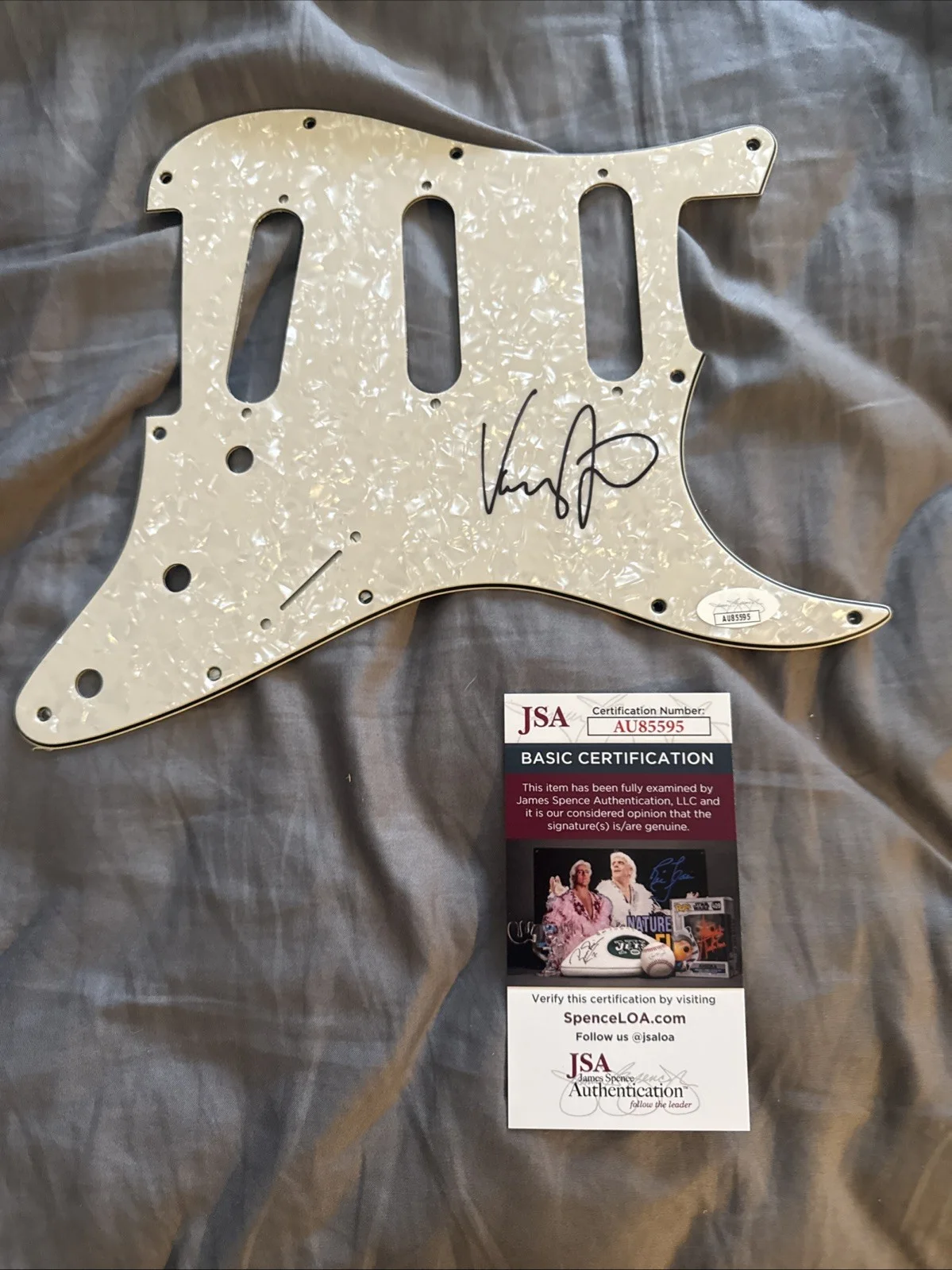 Vinny Appice signed Autograph Pickguard Dio Last In Line JSA Certified, image 4