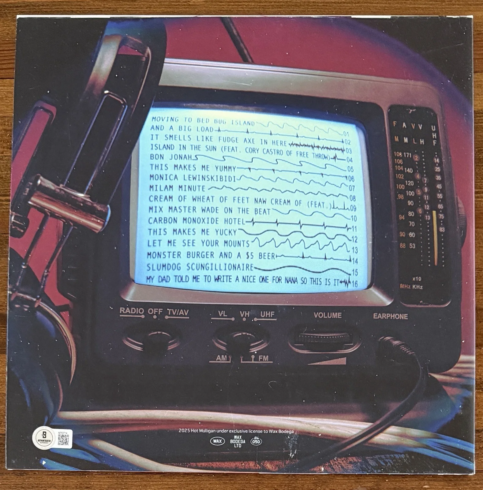 SIGNED HOT MULLIGAN THE SOUND A BODY MAKES WHEN IT’S STILL VINYL BECKETT BAS COA, изображение 3