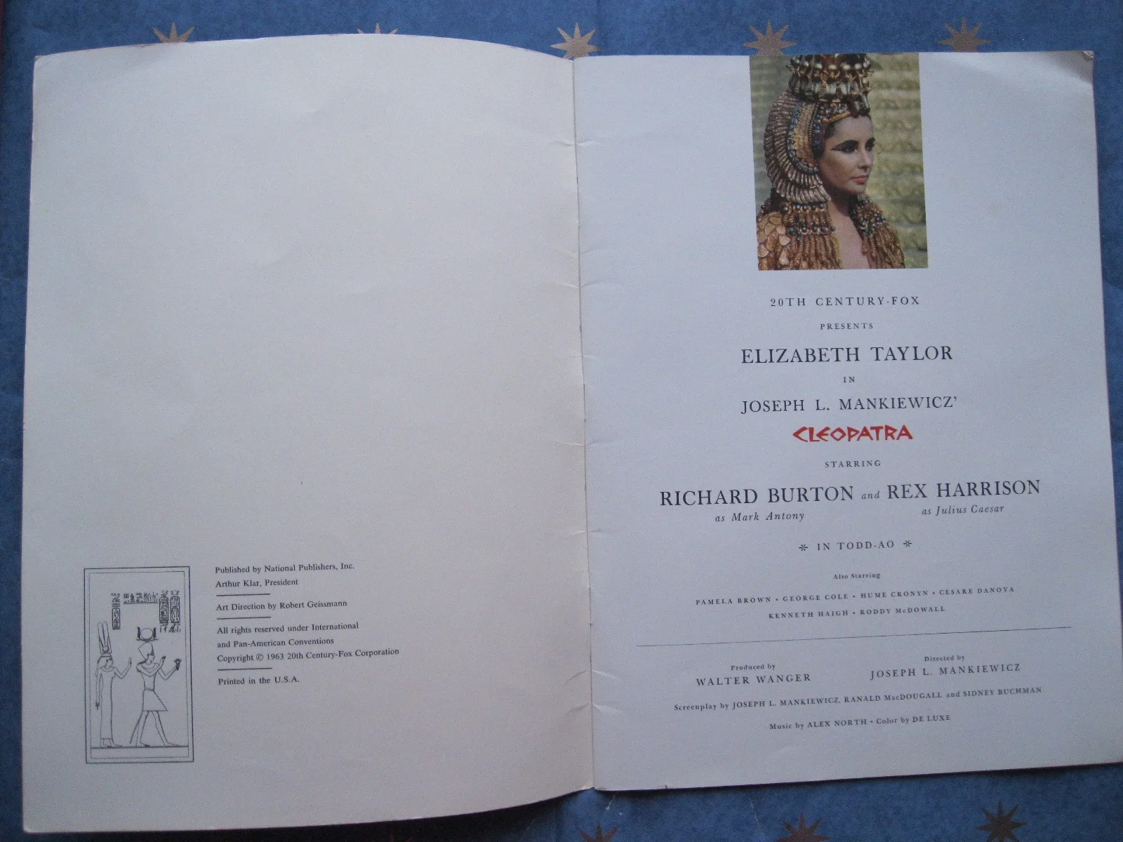 VTG 1963 Cleopatra Movie Souvenir Book Brochure 20th Century Elizabeth Taylor, изображение 2
