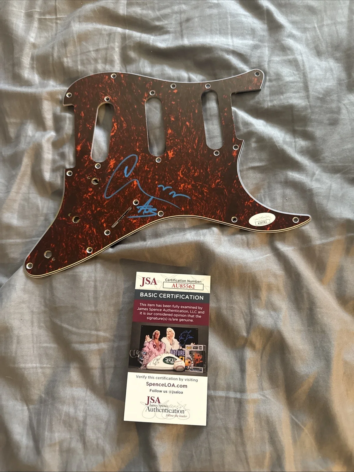 Mike Score Signed Autographed Pickguard A Flock Of Seagulls I Ran JSA Certified, image 2