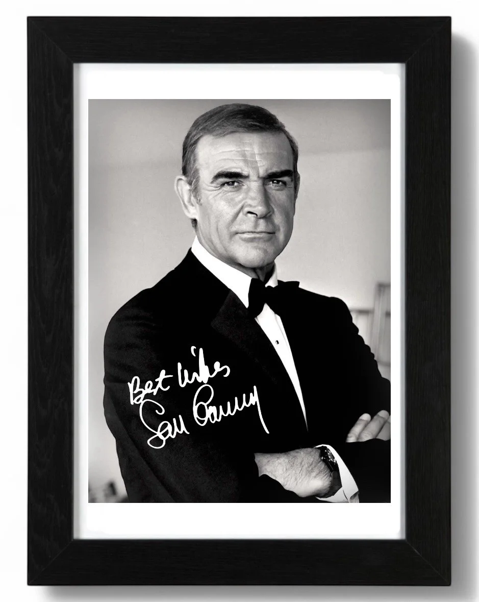 Sean Connery Signed Autograph PHOTO Pre Print 6x4/A4/ Framed James Bond, image 2