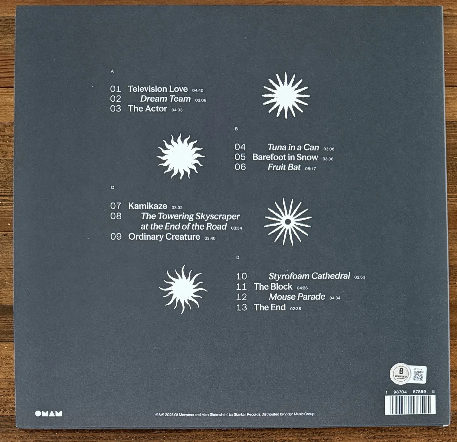 BAND SIGNED Of Monsters And Men All Is Love And Pain Mouse VINYL BECKETT BAS COA, изображение 2