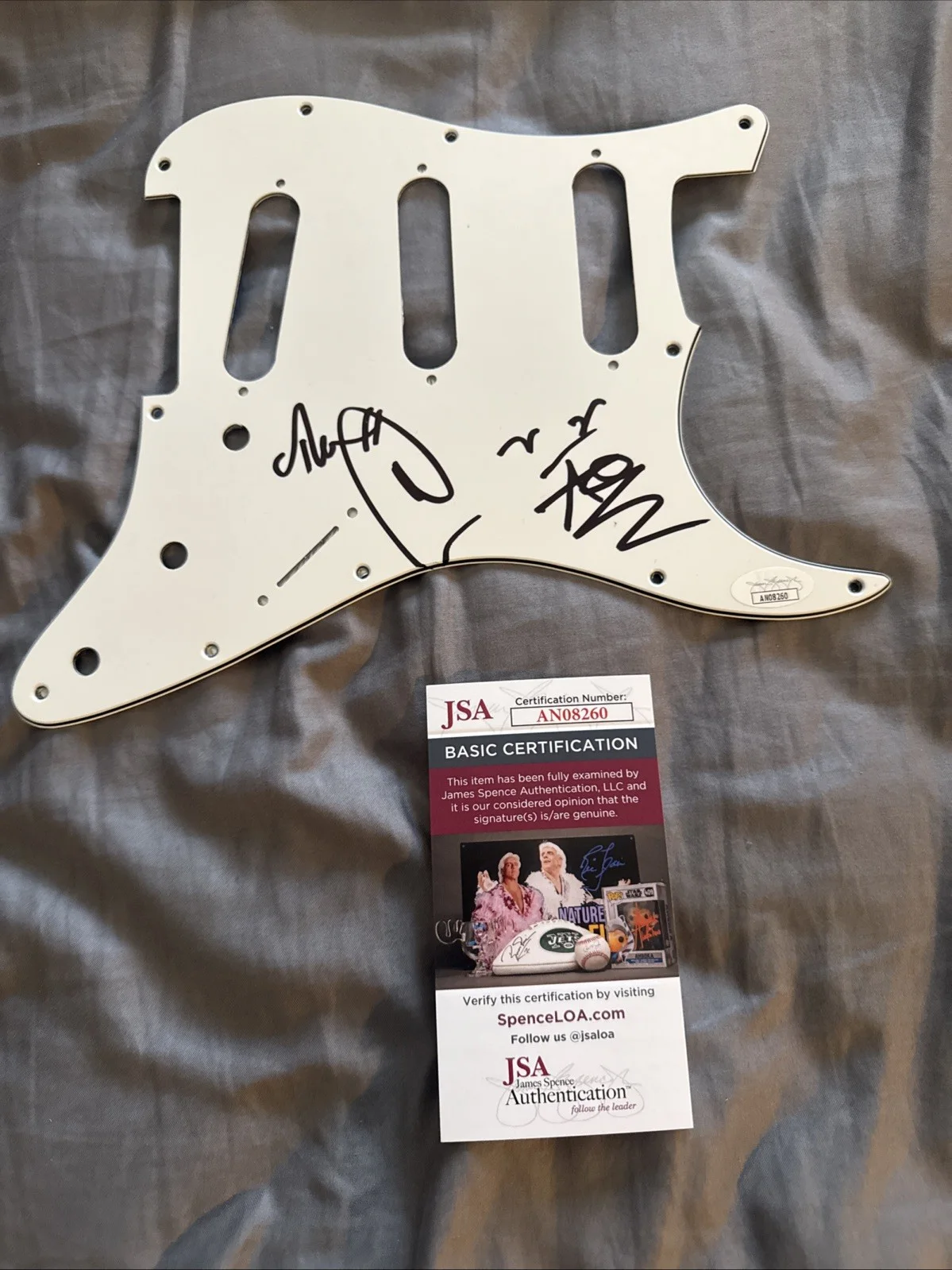 Mike Score Signed Autographed Pickguard A Flock Of Seagulls I Ran JSA Certified, image 2