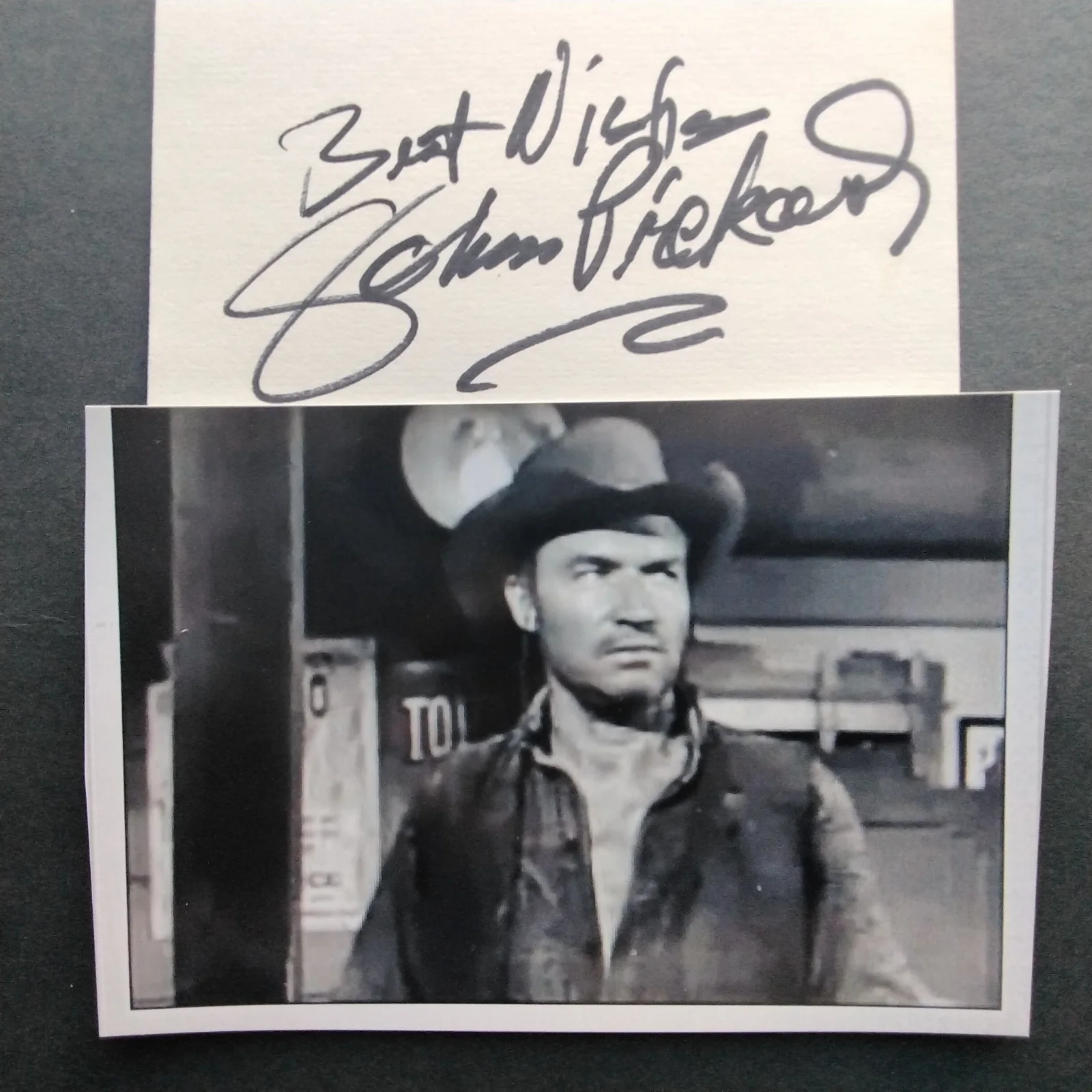 John Pickard SIGNED Card Photo 50s Movie TV Actor True Grit Hellgate Westerns, изображение 2