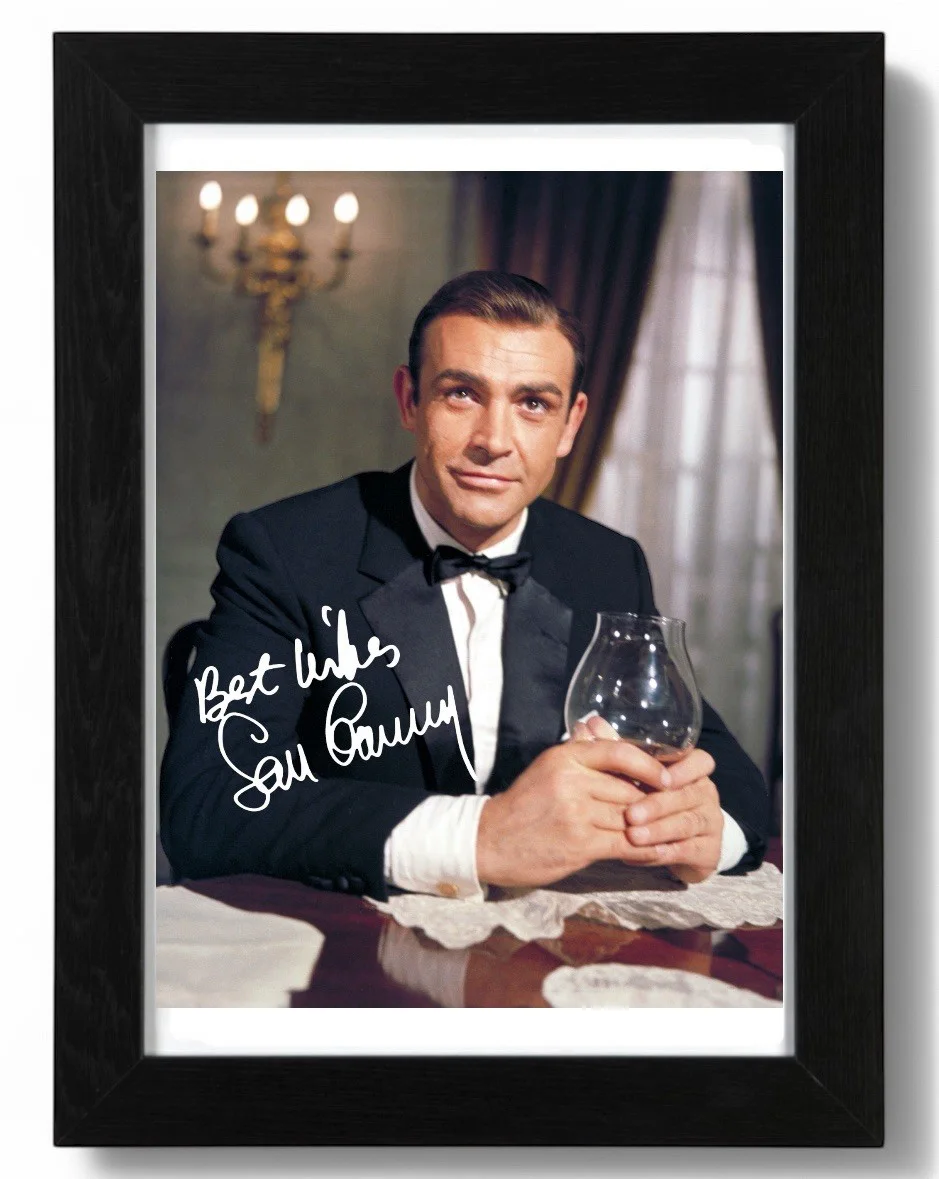 Sean Connery Signed Autograph PHOTO Pre Print 6x4/A4/ Framed James Bond, изображение 2