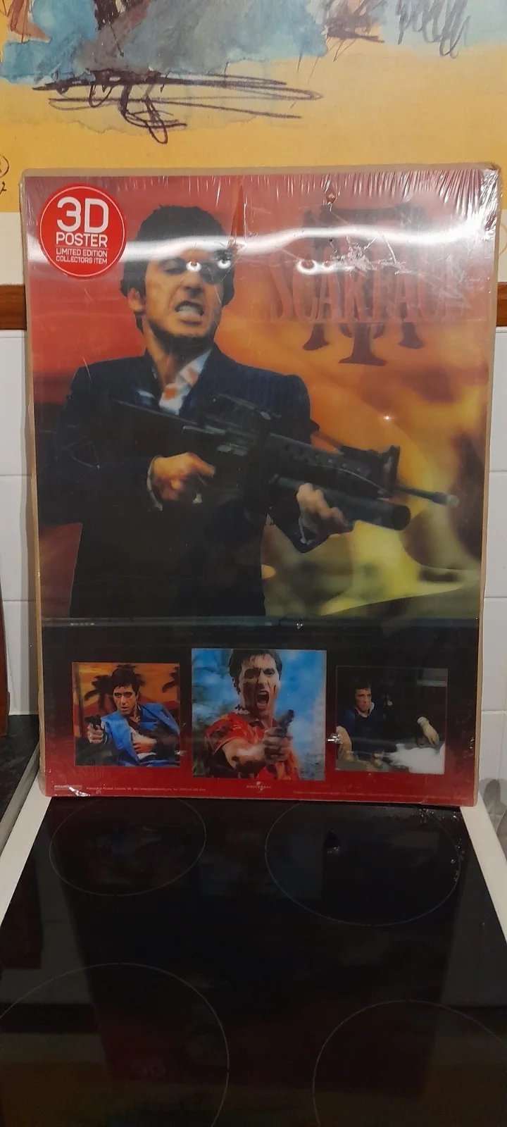 Scarface 3d Poster Wall Art, still has the plastic covering on it., изображение 2