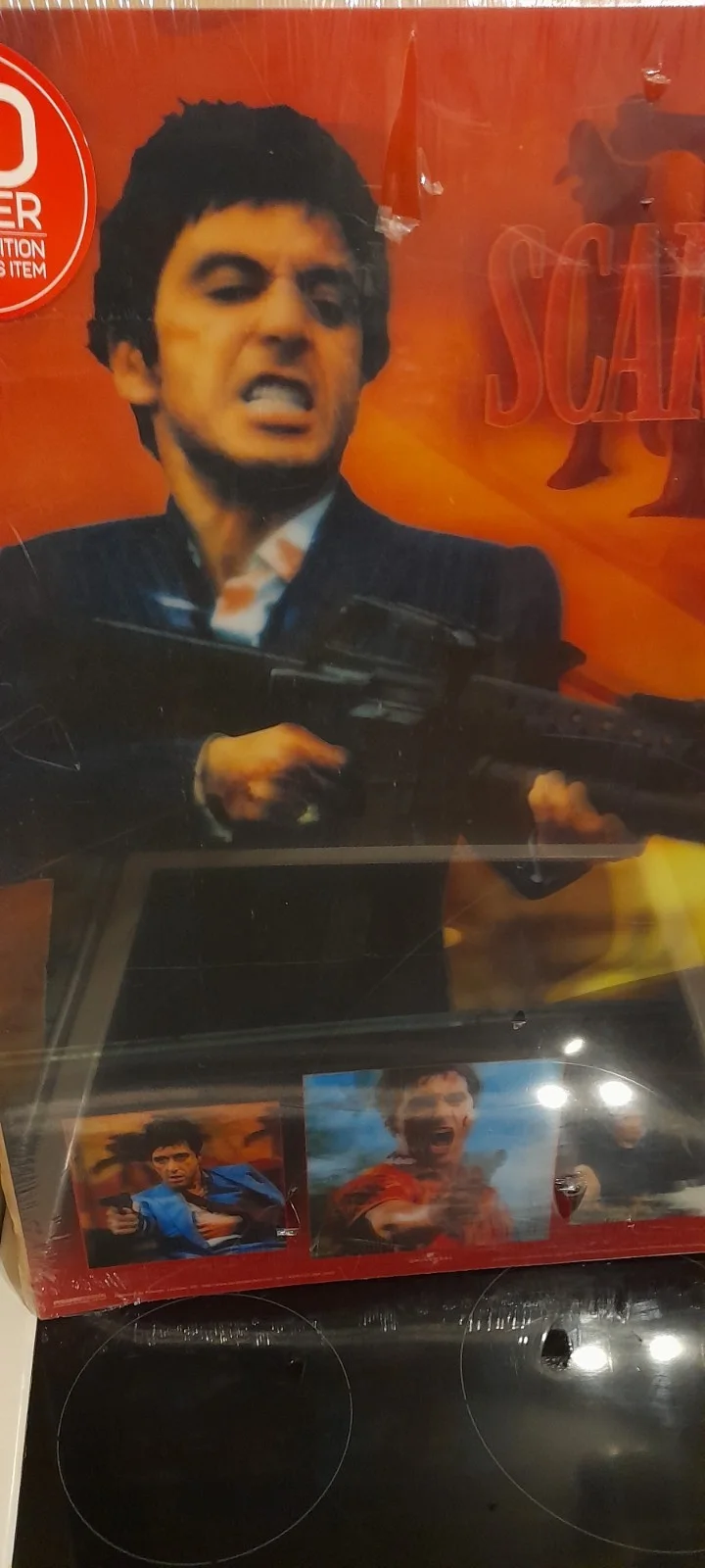 Scarface 3d Poster Wall Art, still has the plastic covering on it., изображение 3