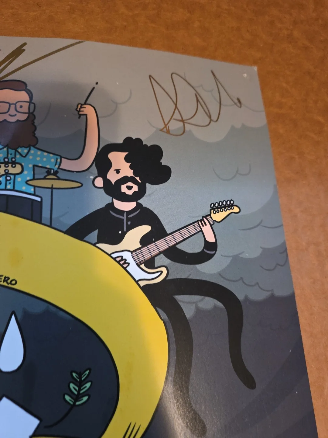 Signed Promo Poster Of A Music Artist Unsure Of Band Autographed 17"×11", изображение 3