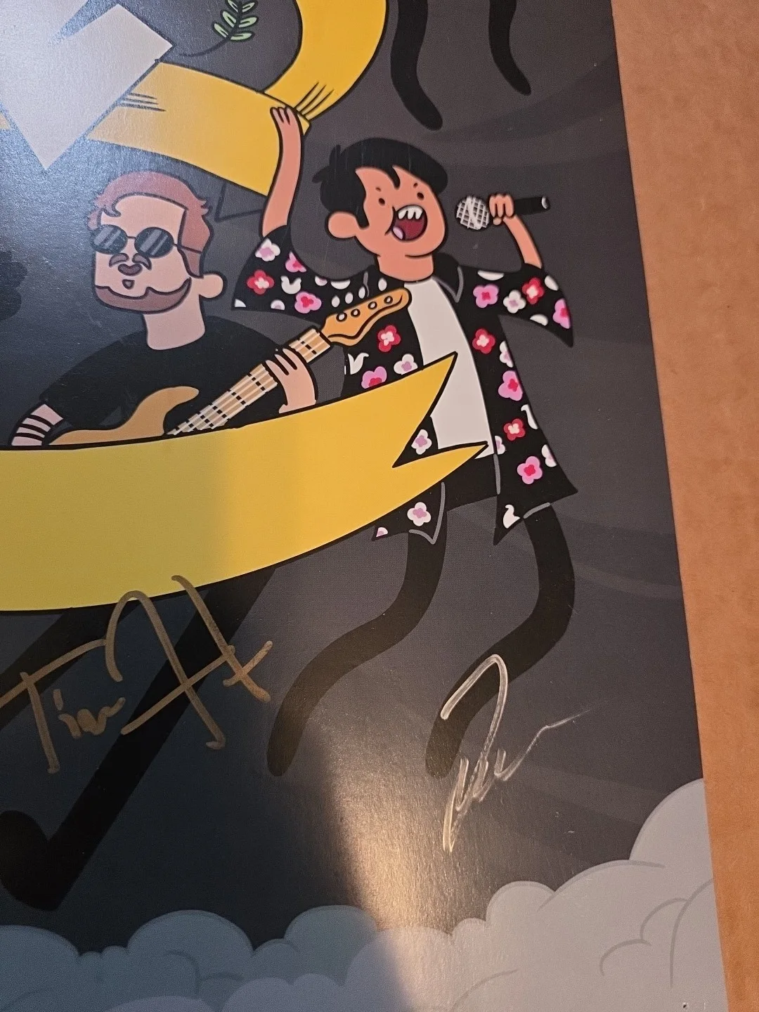 Signed Promo Poster Of A Music Artist Unsure Of Band Autographed 17"×11", изображение 4