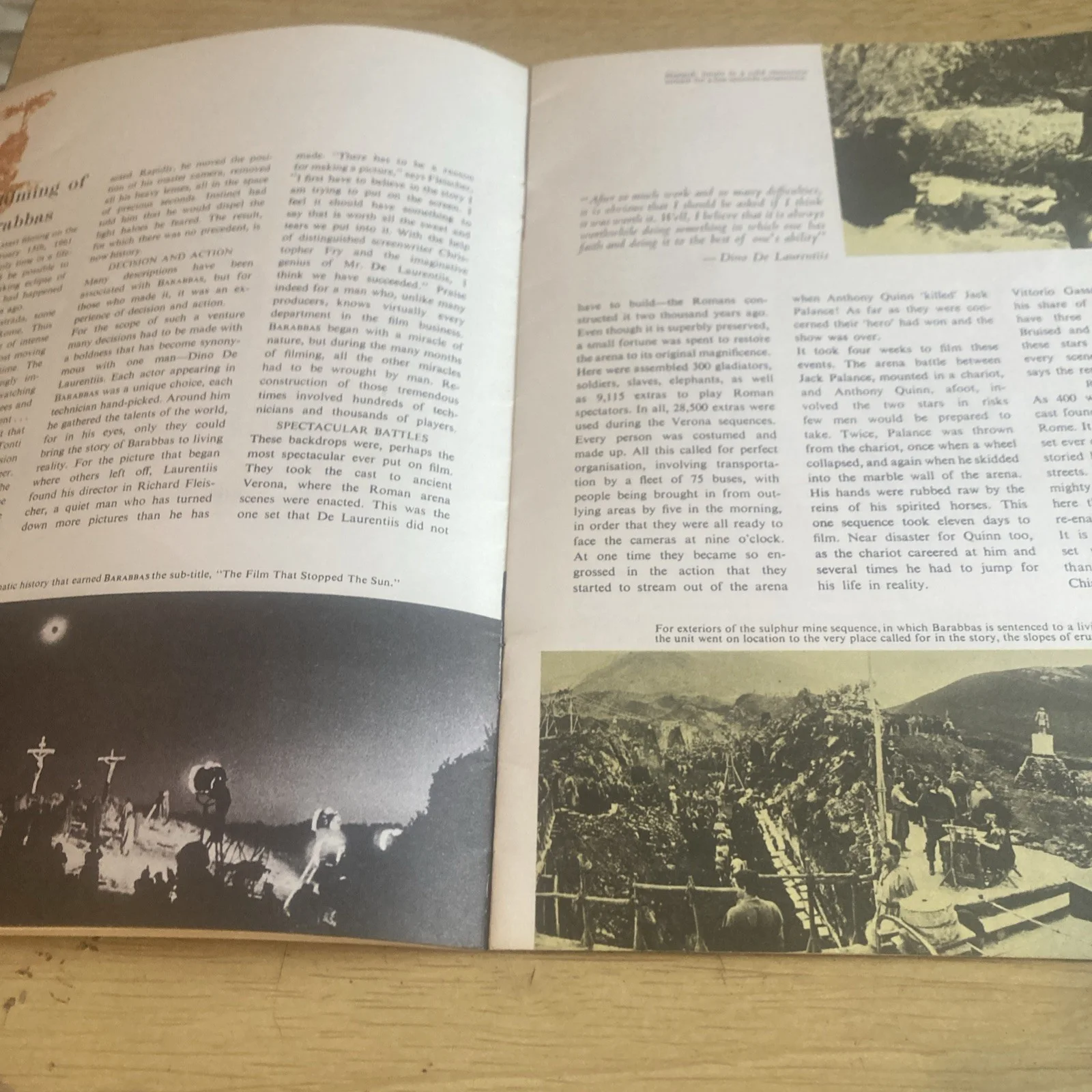'Barabbas' film 1960’s Vintage cinema Promotional Programme booklet, изображение 3