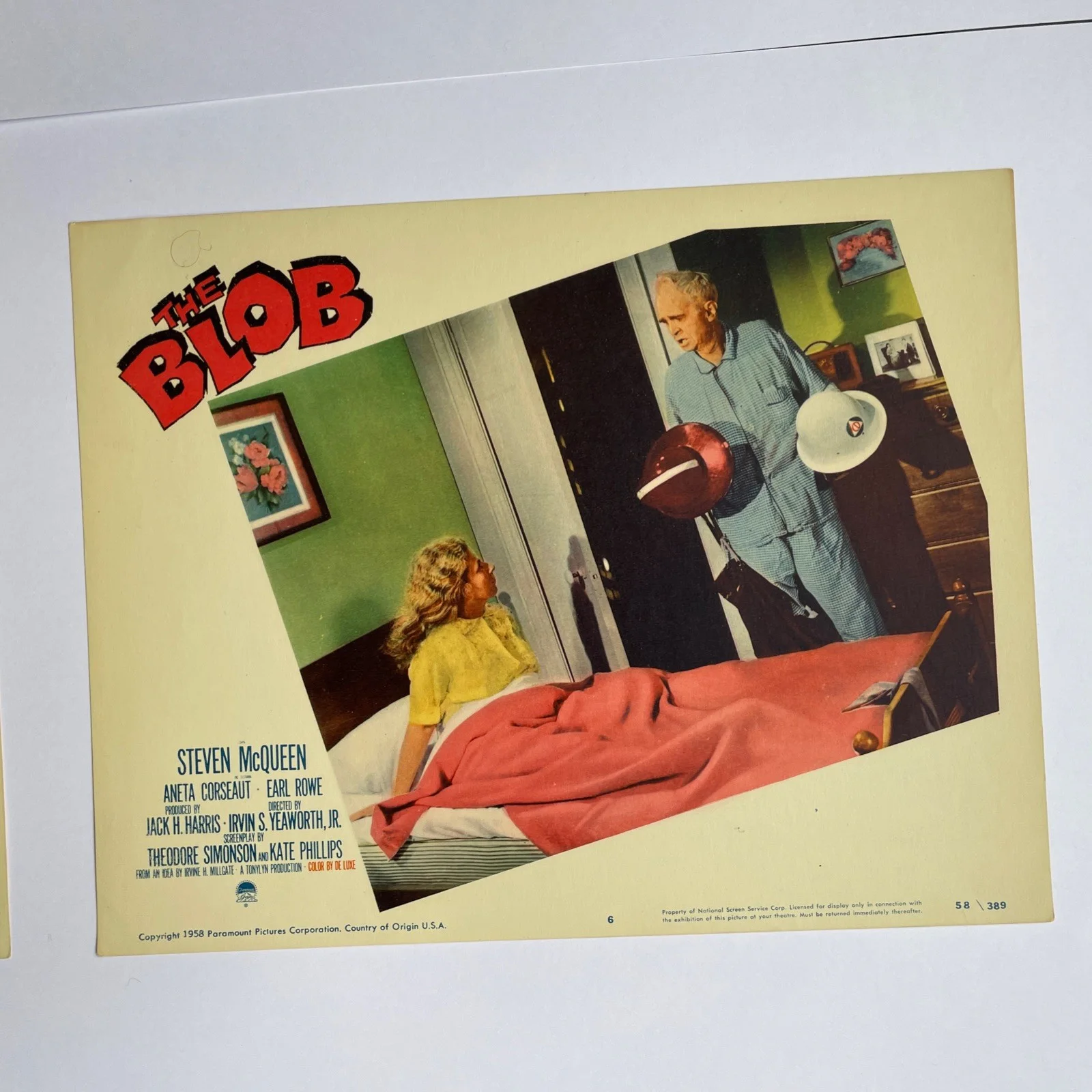 The Blob Film Full Set Of Front Of House USA Lobby Cards X8 Steve McQueen 1958, изображение 5