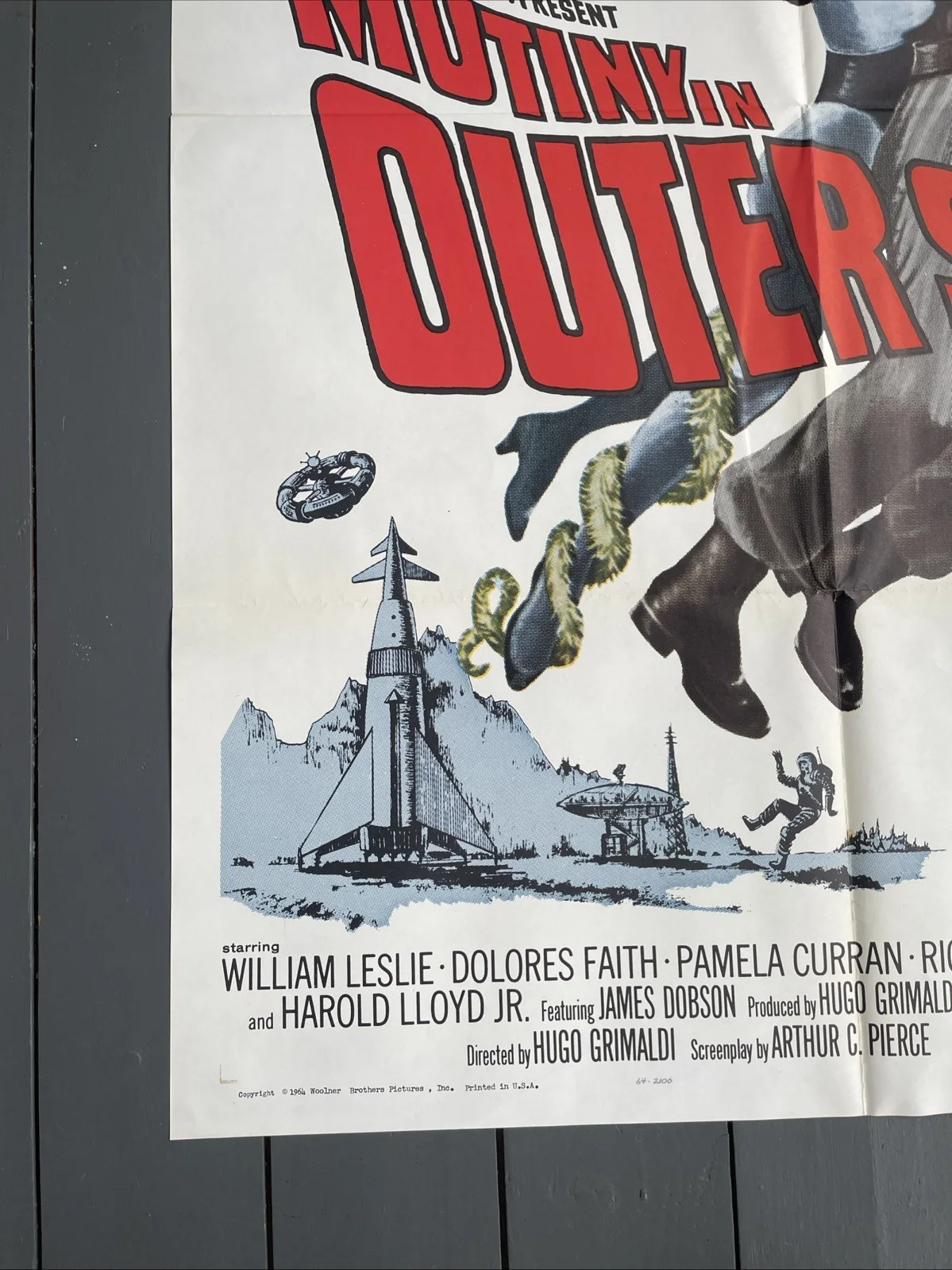 USA One Sheet Poster for Mutiny In Outer Space 1964. Super Kitschy, image 3
