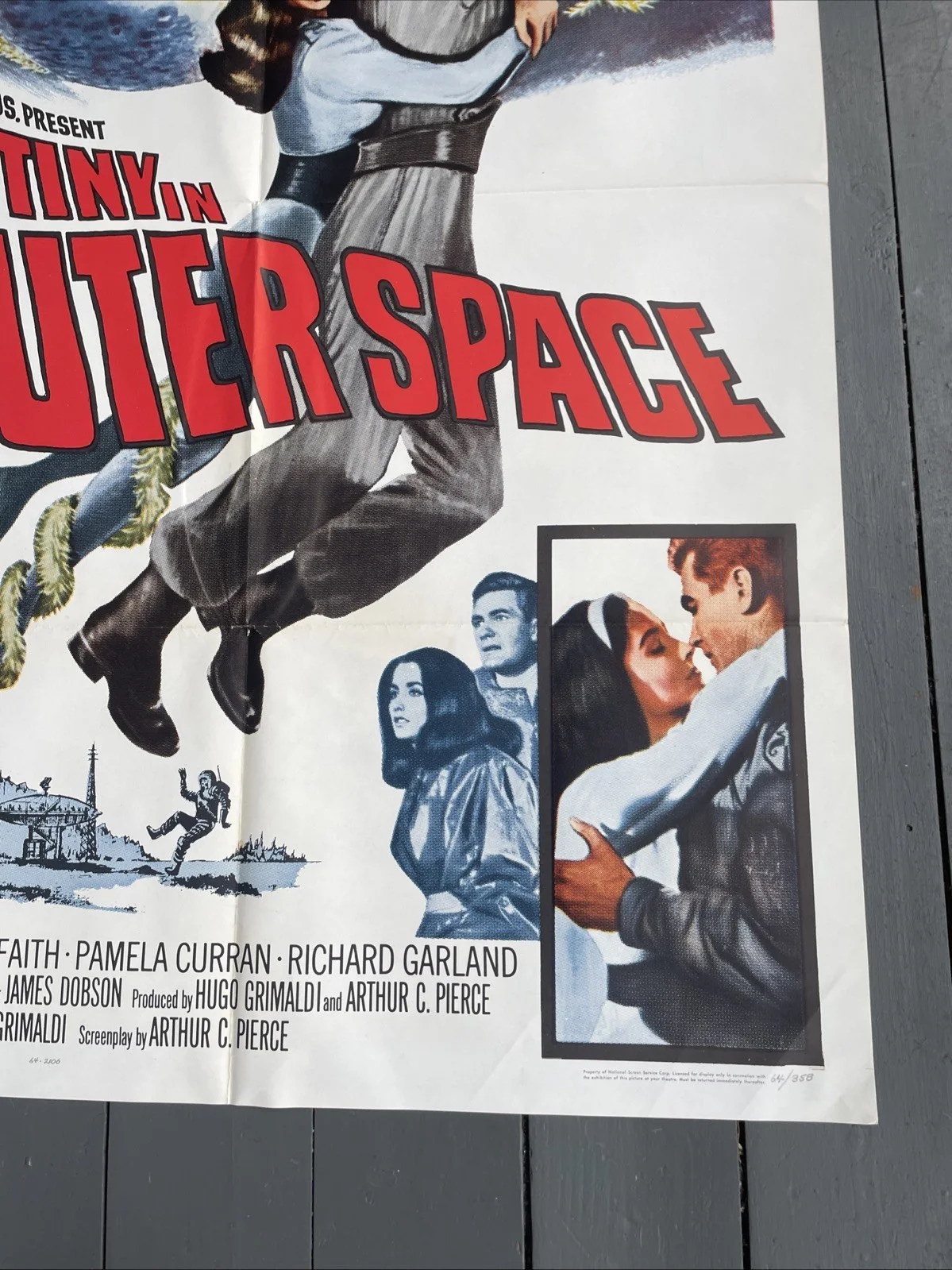 USA One Sheet Poster for Mutiny In Outer Space 1964. Super Kitschy, image 4