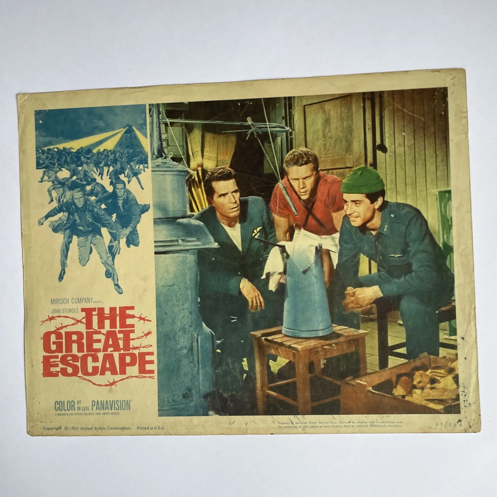 The Great Escape X8 Original USA FOH Lobby Cards Steve McQueen John Sturges 1963, изображение 3