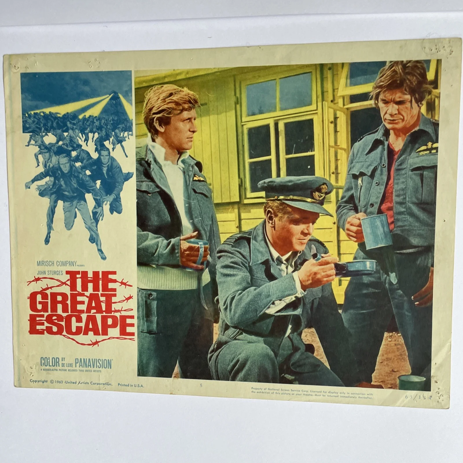 The Great Escape X8 Original USA FOH Lobby Cards Steve McQueen John Sturges 1963, изображение 4