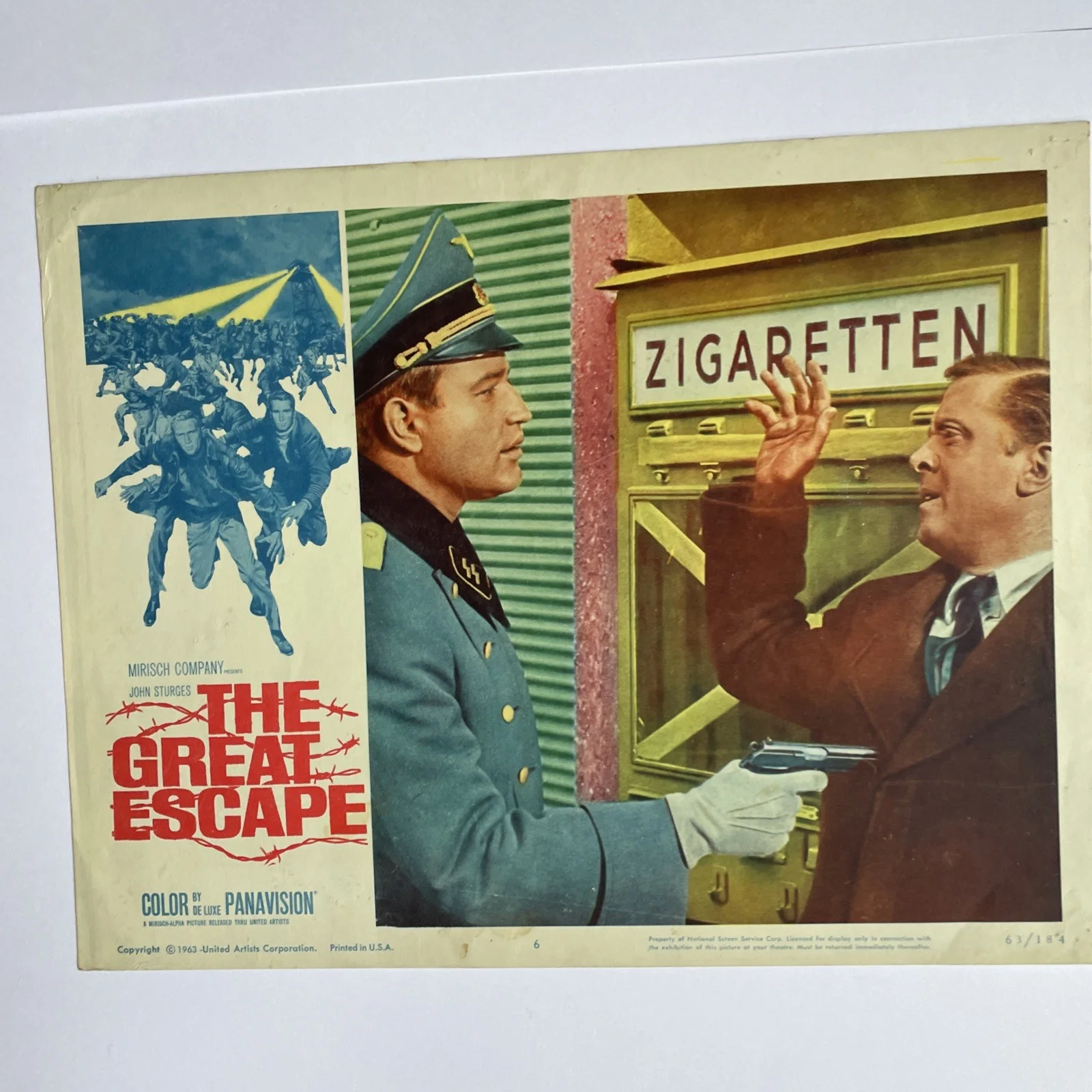 The Great Escape X8 Original USA FOH Lobby Cards Steve McQueen John Sturges 1963, изображение 5