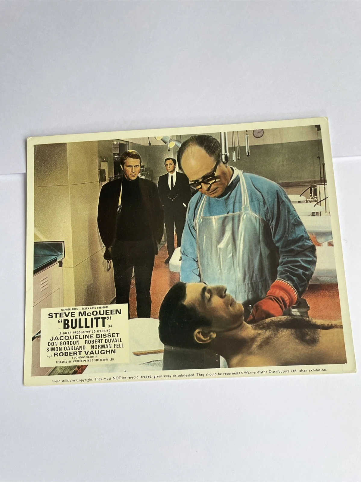 1968 Bullitt Steve McQueen Lobby Card FOH Set U.K. X8, изображение 2
