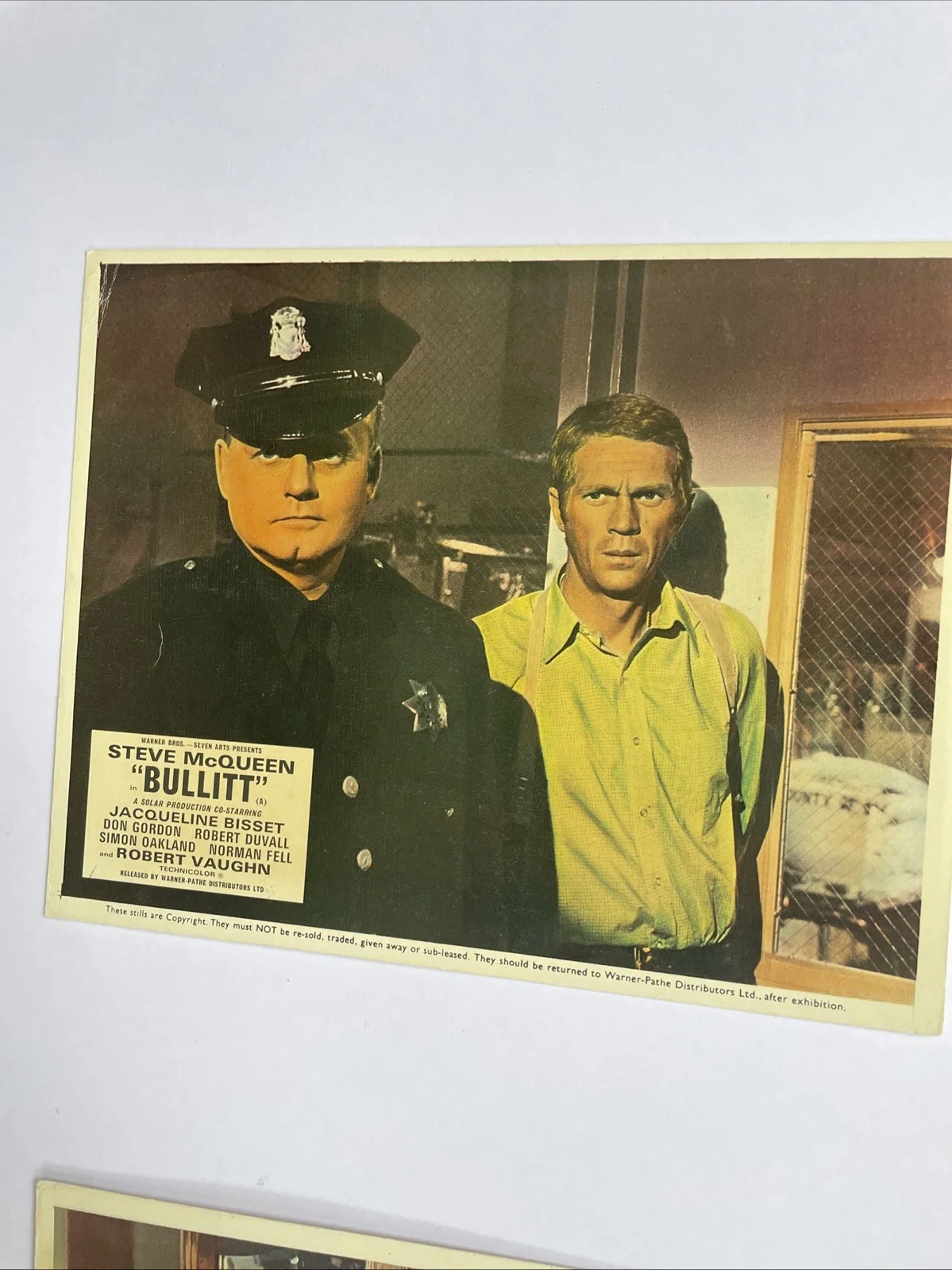 1968 Bullitt Steve McQueen Lobby Card FOH Set U.K. X8, изображение 4