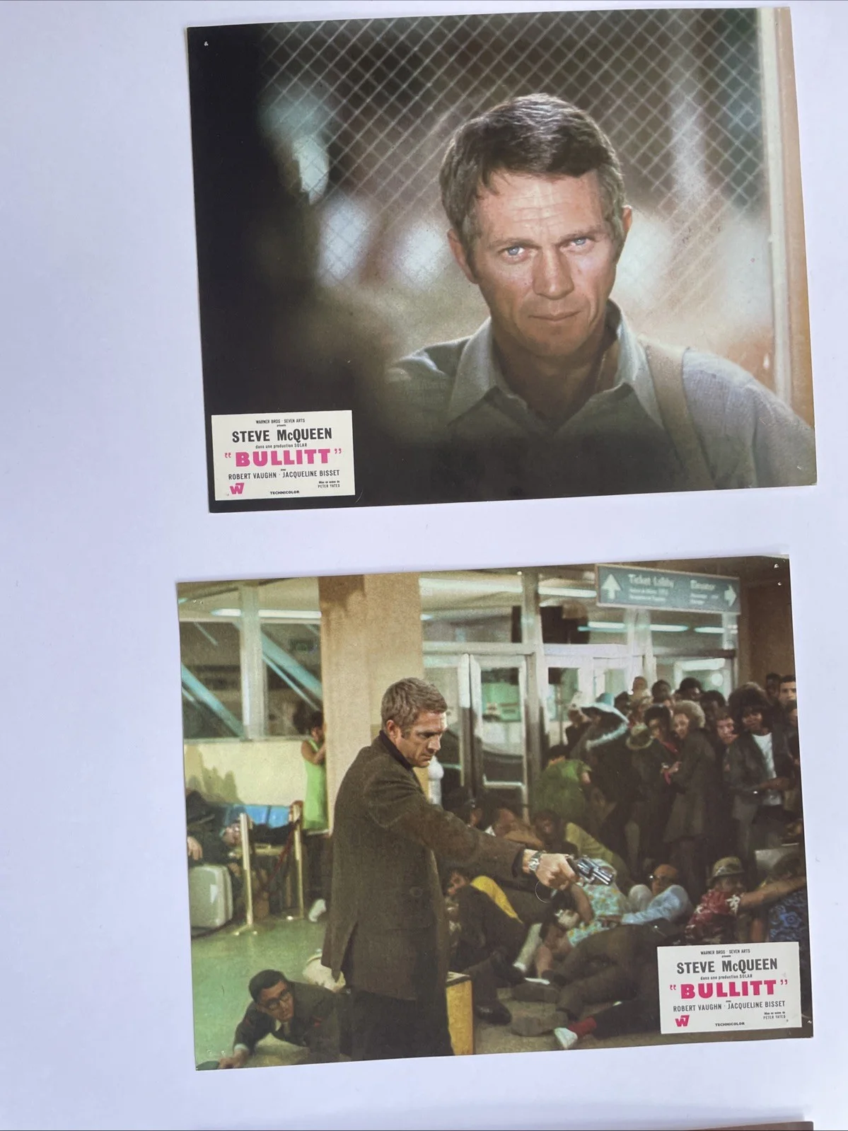 Bullitt French FOH Lobby Card Set. Many Bonus Cards! 17 In Total. Envelope Inc, изображение 2