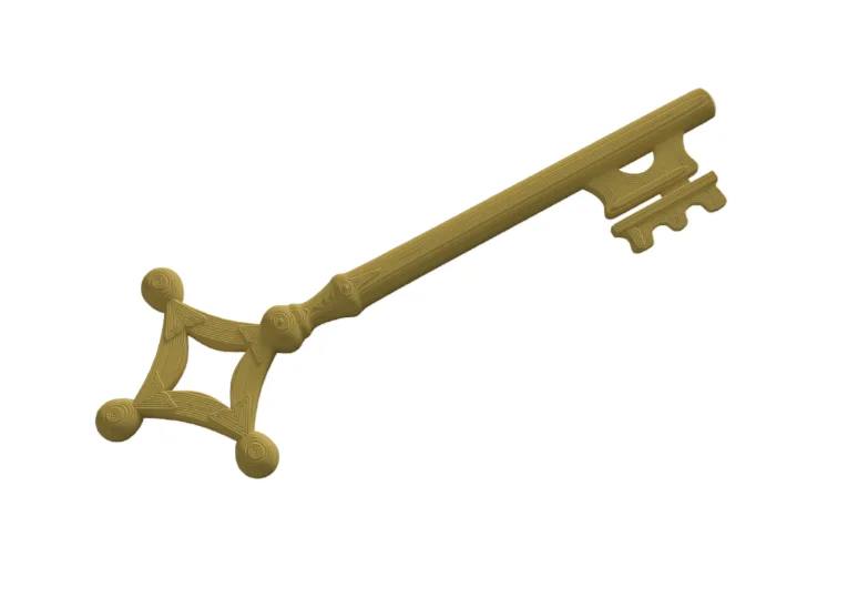 Attack On Titan Eren Key Replica Gold 3D Printed Cosplay Prop Manga Anime, изображение 2