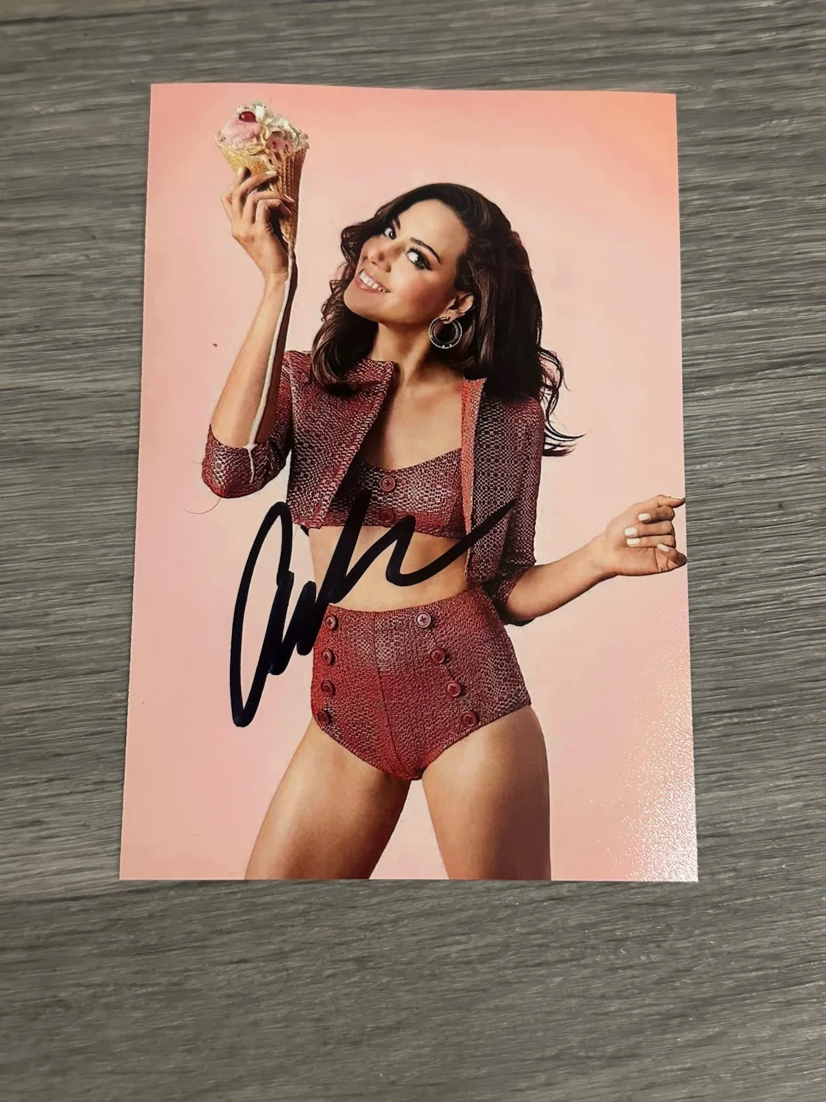Aubrey Plaza signed sexy 4x6 Parks and Rec White Lotus Dirty Grandpa, изображение 2