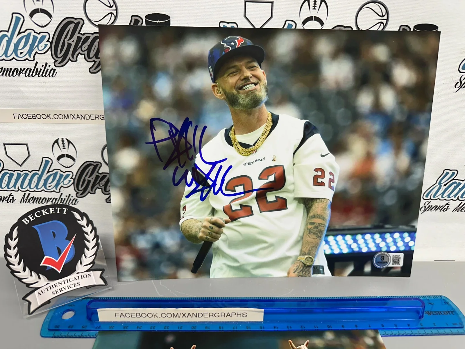 (2) PAUL WALL SLAYTON SIGNED AUTOGRAPHED 8x10 PHOTOGRAPH LOT-BECKETT BAS COA, изображение 2