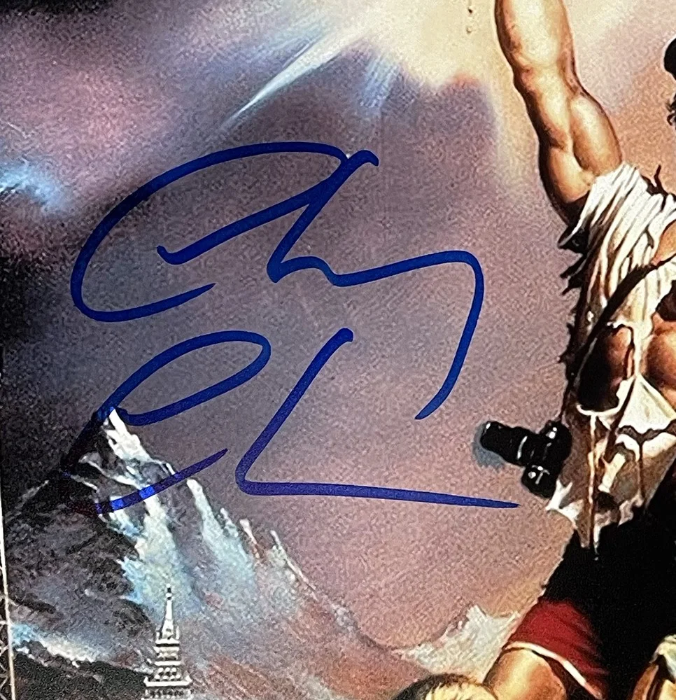 Chevy Chase — Chevy Chase Blue Signed Lampoons European Vacation 11x17 Poster Photo JSA, изображение 2