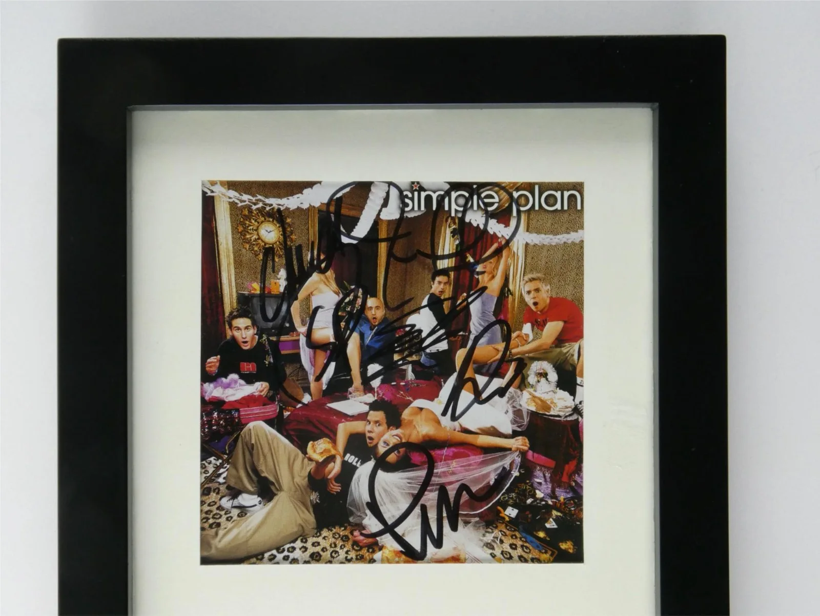 Simple Plan Signed CD Cover No Pads No Helmet Just Balls Framed Display JSA COA, image 3
