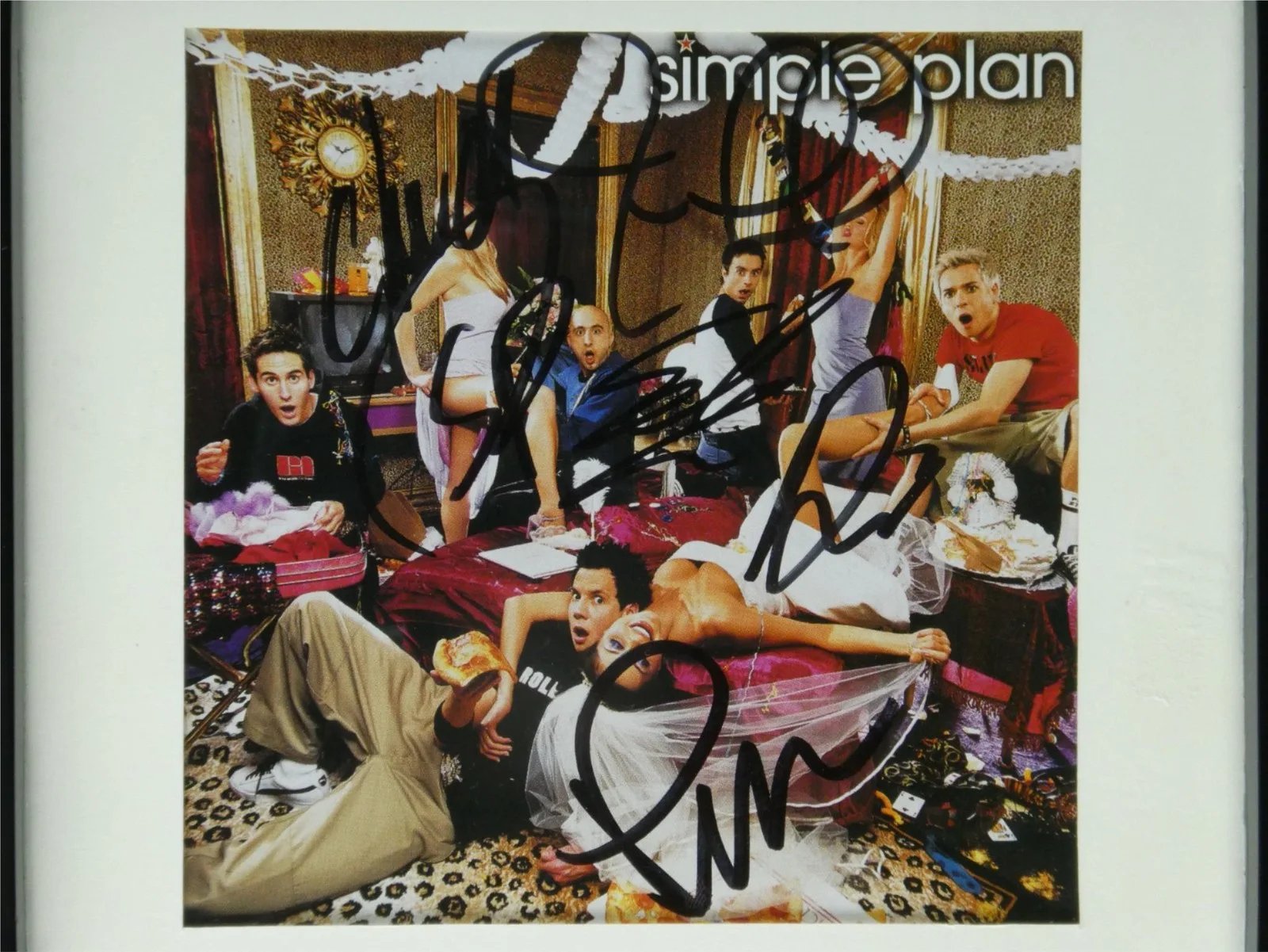 Simple Plan Signed CD Cover No Pads No Helmet Just Balls Framed Display JSA COA, image 4