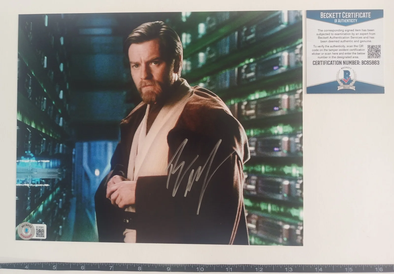 Ewan McGregor — Ewan McGregor as Obi-Wan Kenobi Star Wars 8x10 Photo with COA Authentication, изображение 3
