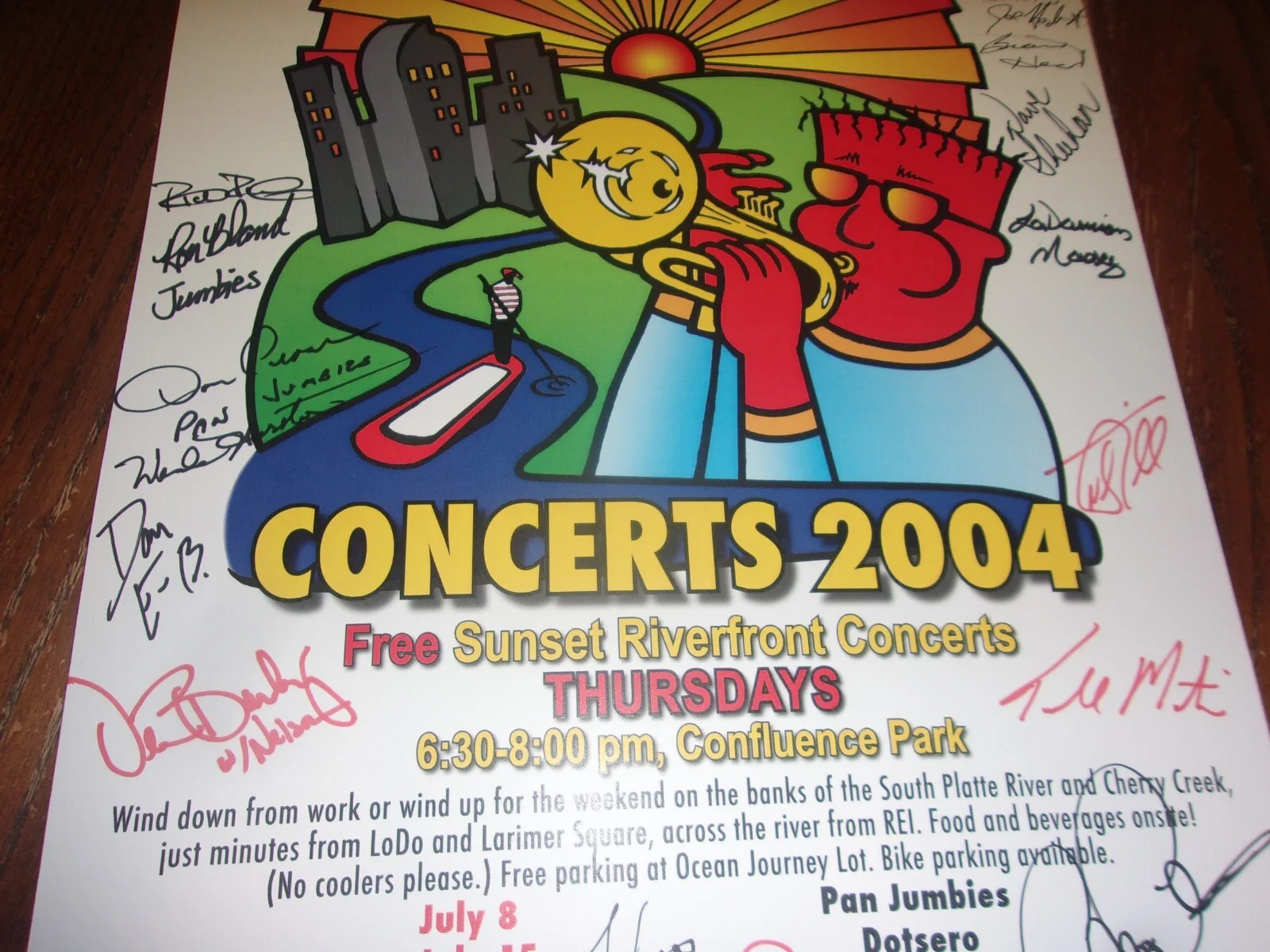 DENVER Confluence Park 2004 Jazz Summer Concerts VINTAGE Signed Poster 11 x 17, image 3