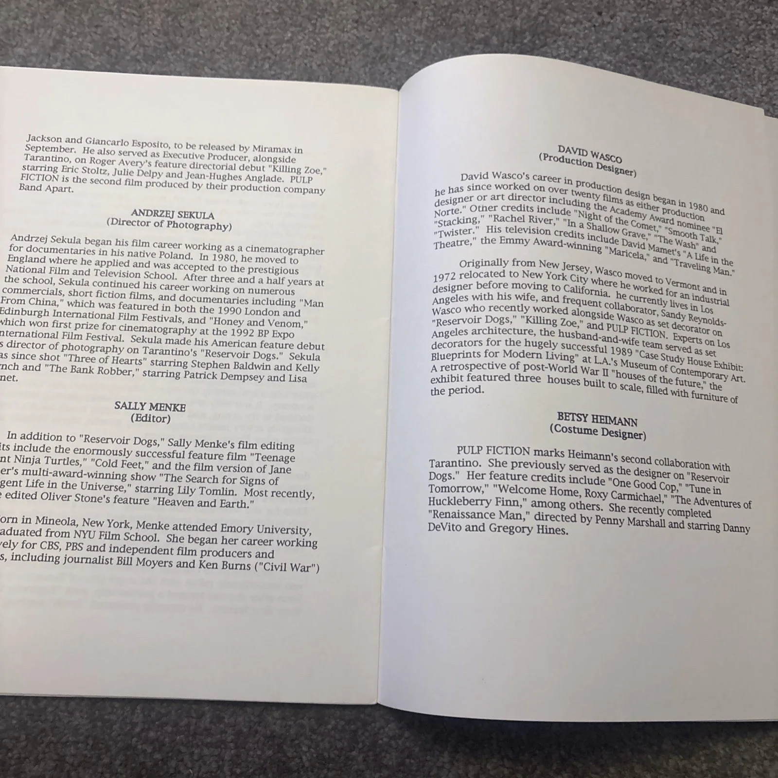 PULP FICTION ‘94 UK Pre-Release Press Book TARANTINO Miramax, image 5